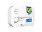 Witte koolmonoxidemelder met digitaal display dat 300 PPM toont en EU-certificering.