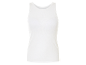 Witte geribbelde tanktop.