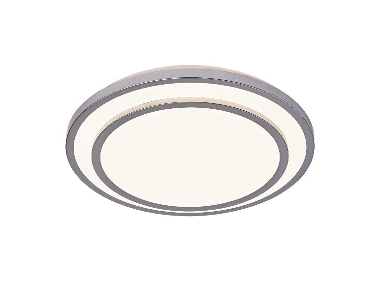 Ronde plafond-LED-lamp met twee ringen in grijs