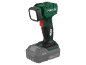 Groene handlamp met rode knop en grijze 2.0Ah accu
