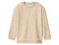 Beige sweatshirt met lange mouwen op een witte achtergrond.