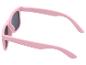 Roze zonnebril met donkere glazen, van bovenaf gezien.
