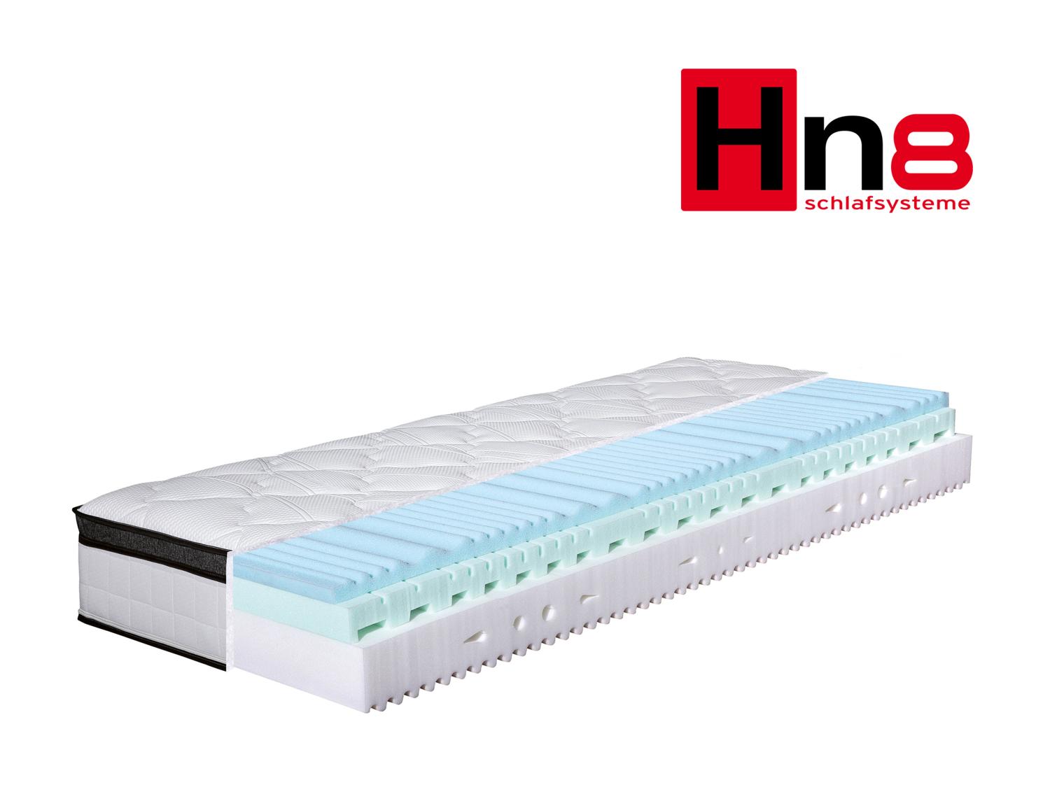 DREAMSTAR Koudschuim Matras Vital Zilver XXL - 24 Cm Hoog, Ergonomisch 7-Zones Matras H4 Hard, 90x200 Cm - Öko-Tex, Hypoallergeen & Antibacterieel