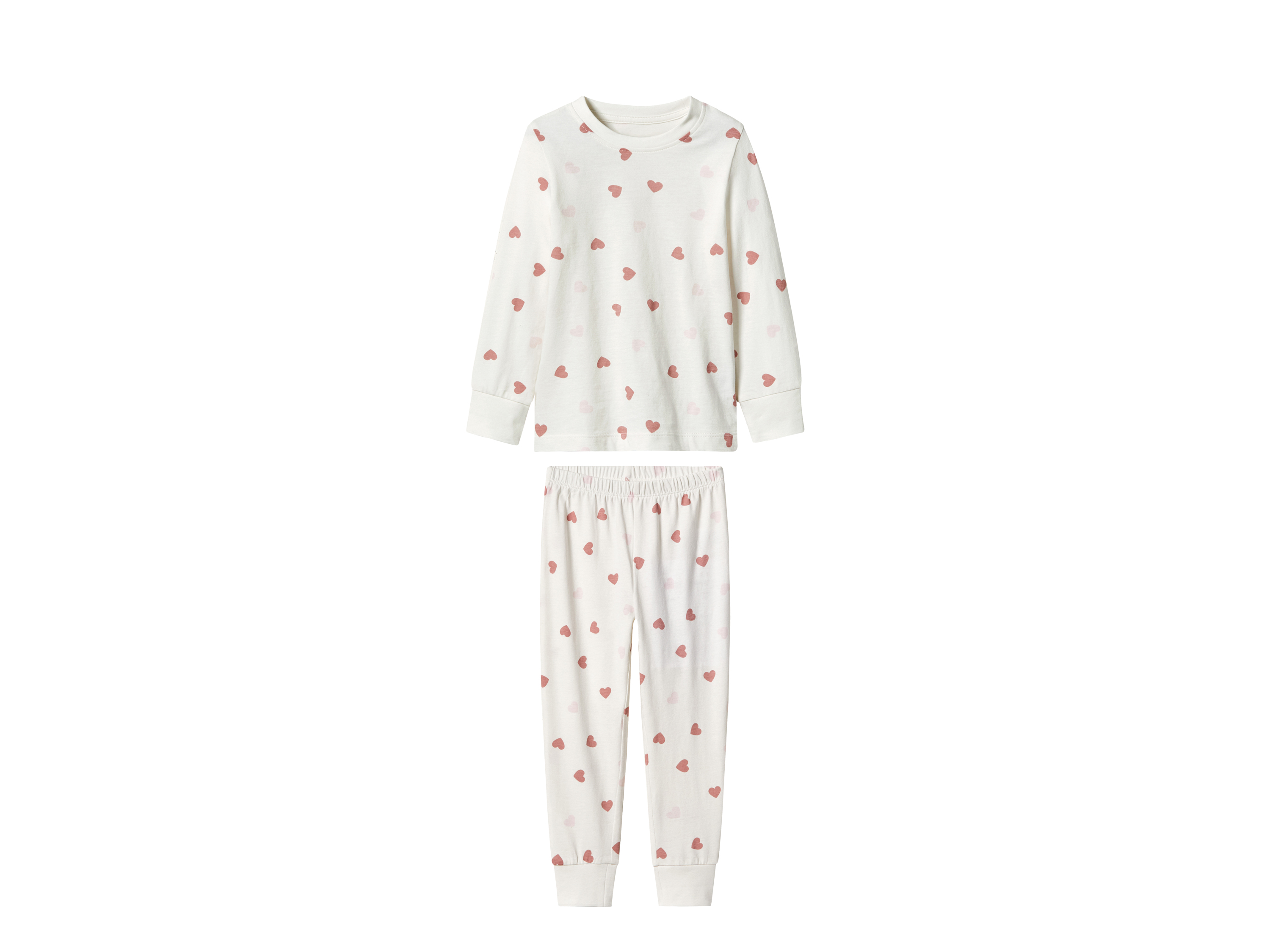 lupilu Kinder pyjama (Harten/wit, 98/104)