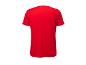 Rood T-shirt met korte mouwen.