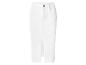 Witte denim midi-rok met split aan de voorkant