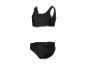 Triangl zwarte bikini, top en broekje.
