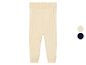 Beige gebreide baby leggings.