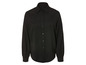 Een zwarte, lange mouw blouse met knopen.