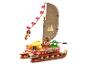 Een LEGO Moana boot met personages en accessoires.