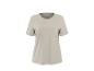 Beige dames T-shirt met korte mouwen en ronde hals