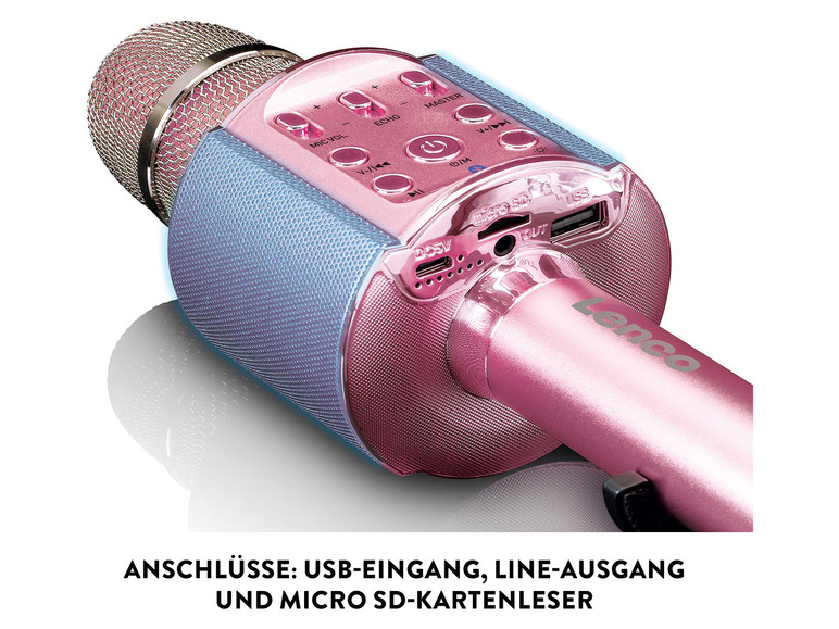 Ga naar volledige schermweergave: Lenco Karaoke-microfoon met Bluetooth BMC-180.2 - afbeelding 20