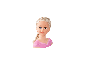 BAYER DESIGN Charlene Super Model kapperstop met blond haar en roze shirt.