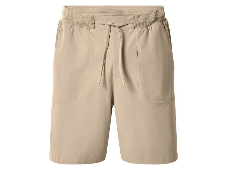 Beige herenshort met trekkoord en elastische tailleband.