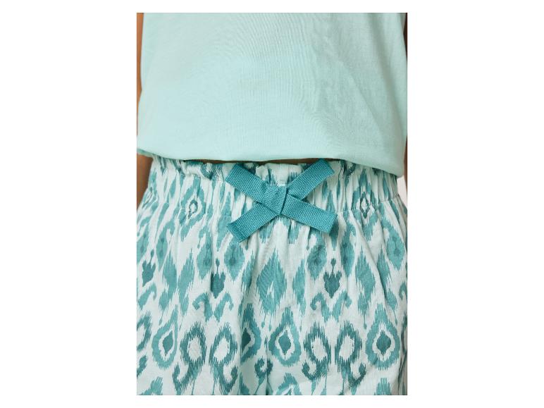 Kinder shirt en broek, turquoise ikat print.