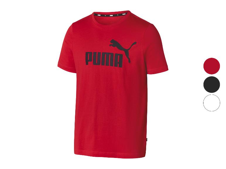 Puma heren t-shirt, rood, zwart en wit.