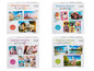 Vier Trefl puzzeldozen met verschillende thema's: Plaatsen, Puppy's, Kittens en Landschappen.