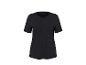 Zwart dames T-shirt met korte mouwen en ronde hals.