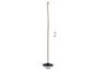Zwarte LED vloerlamp van 124 cm hoog met een basis van 20 cm.