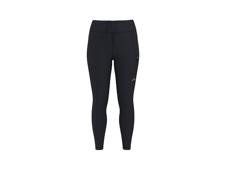 Zwarte sportlegging met hoge taille en zijzak met rits