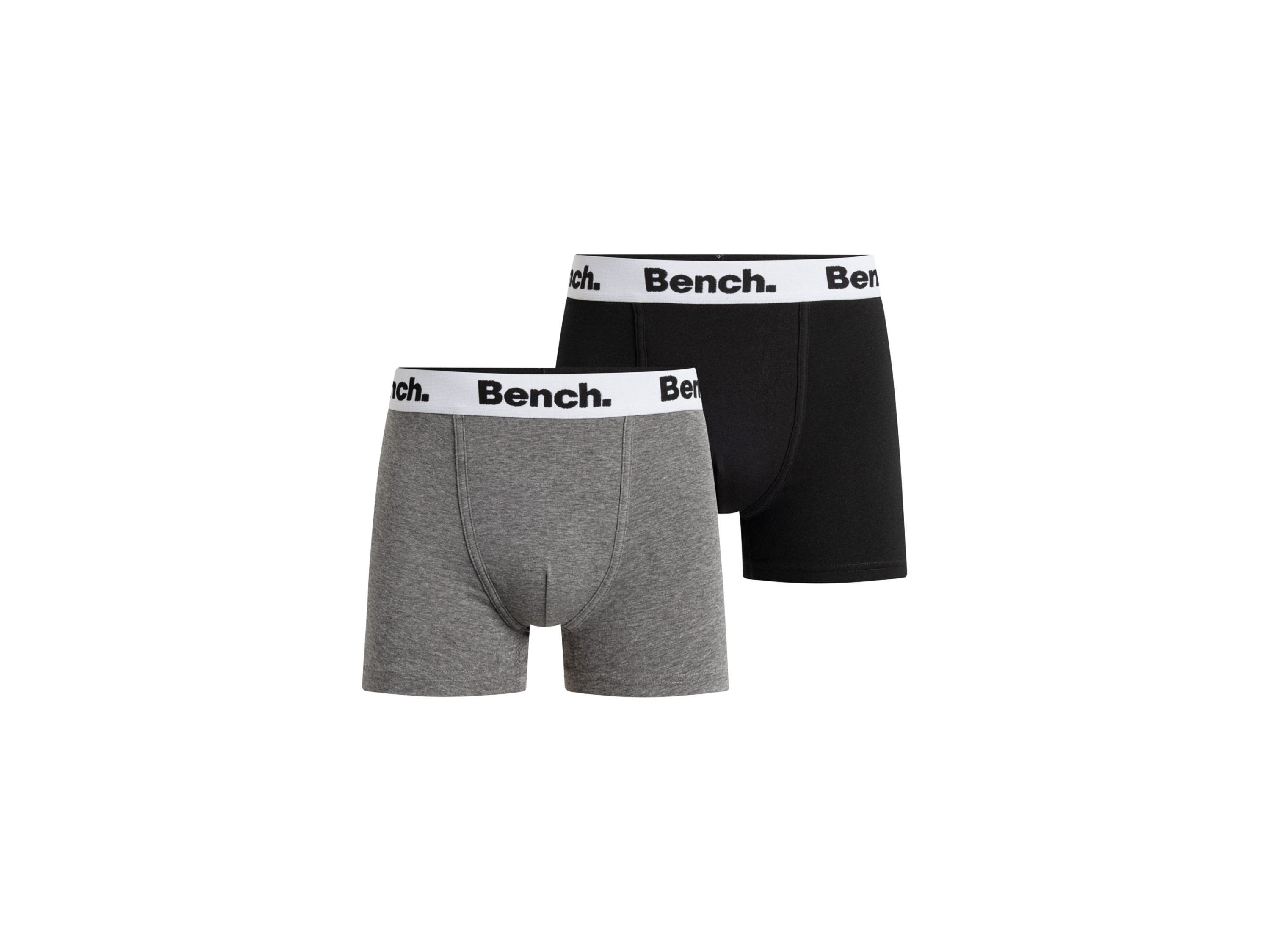 BENCH Set van 2 heren boxers (Zwart/grijs, XL)