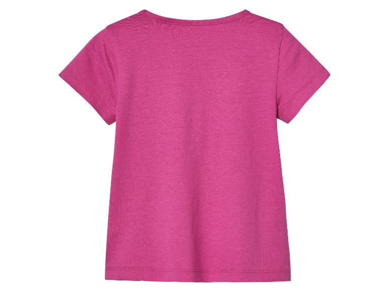 Roze meisjes t-shirt met korte mouwen.
