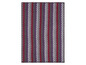 Keukenhanddoek met gestreepte patronen in rood, wit, grijs en paars