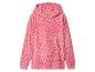 Roze fleece hoodie met luipaardprint