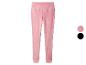 Roze fluwelen legging met hoge taille, verkrijgbaar in roze en zwart.