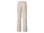 Beige, wijde broek met elastische tailleband