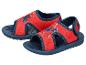 Rode en blauwe kindersandalen met superheldenmotief