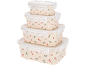 Stapelbare bewaardozen set met kerstmotief