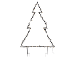 Kerstboom met LED-verlichting voor buiten