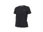 Zwart sport-T-shirt met korte mouwen, ronde hals en logo op de borst