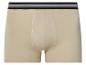 Beige boxershorts voor heren met zwarte band.