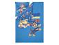 Blauw kinder dekbedovertrek en kussensloop set met cartoon hondenfiguren
