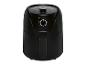 Een zwarte airfryer van Silvercrest met een timer en temperatuurregeling.