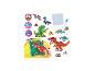 Kralenkunstset met diverse dinosaurusontwerpen, een prikbord en een spuitfles.