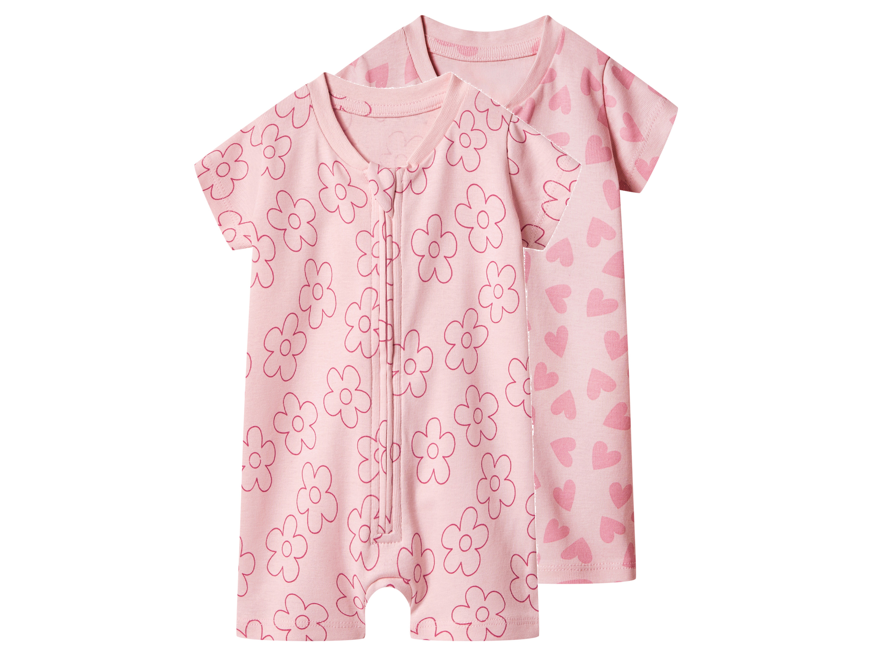 lupilu Set van 2 baby pyjama's (Roze, 62/68)