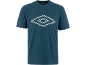 Donkerblauw heren T-shirt met wit ruitvormig logo