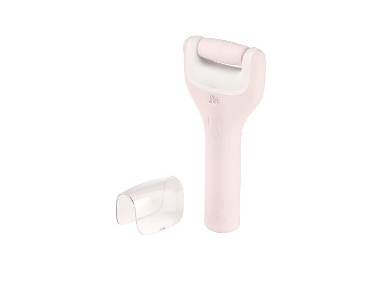 Een roze Gien Beauty pedicure apparaat met bescherming.