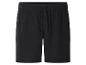 Zwarte heren mousseline shorts met elastische tailleband en trekkoord