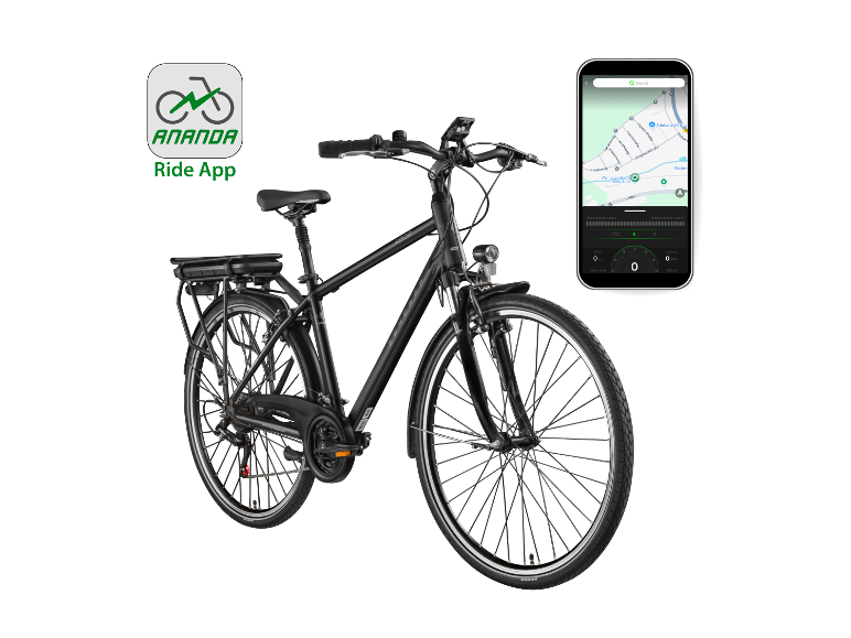 Zündapp heren e-bike trekkingfiets Z802 28 inch met smartphone-app.