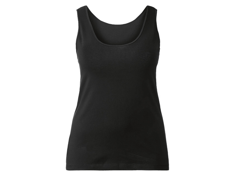 Een zwarte tanktop voor dames.