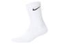 Witte Nike sok met zwart swoosh-logo.