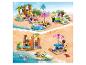 Lego Friends strand- en waterspeelgoedset met figuren en accessoires.