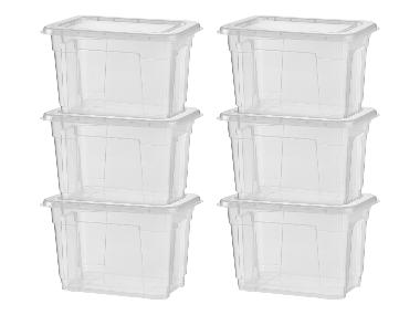 W5 Set van 6 opbergboxen met deksel