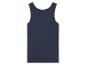 Donkerblauw, effen tanktop.