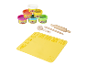 Play-Doh klei-set met gereedschap en modelleermat.