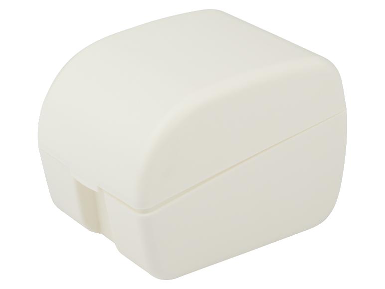 Witte plastic opbergdoos met deksel